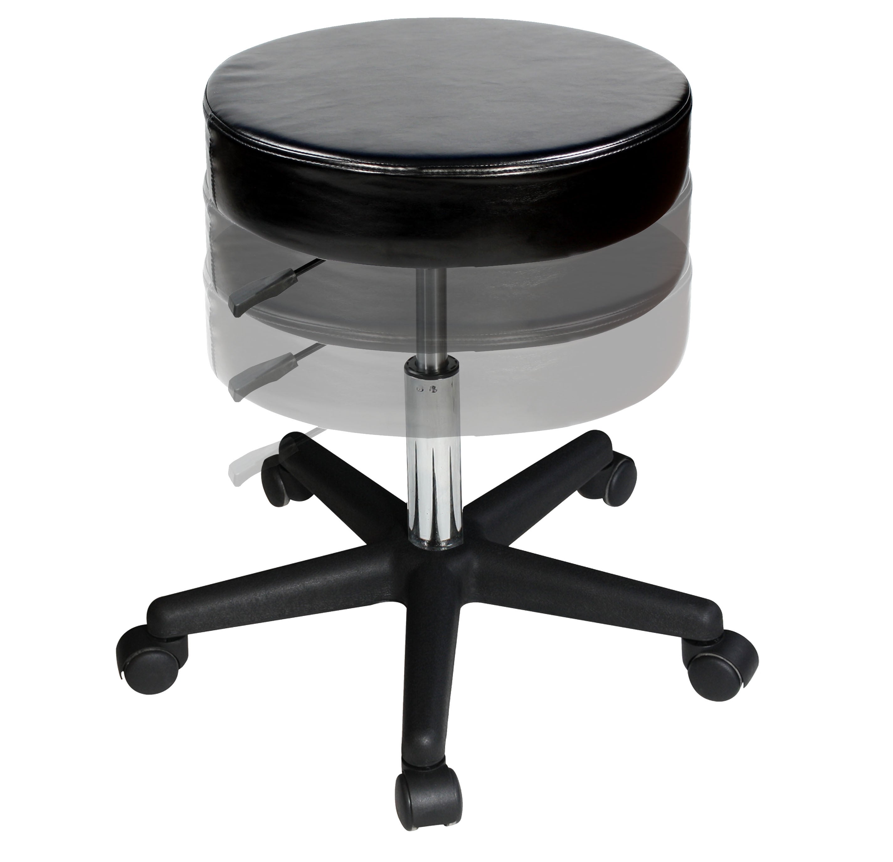 Master Massage Beauty Rolling Swivel Hydraulic Massage Stool Black Color