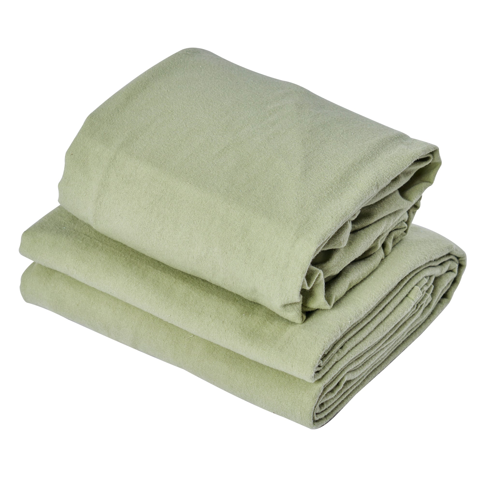 Master Massage Cotton Flannel Sheets Set (3 Piece Set) Massage Table Cover Set, Beauty Salon SPA Bed Replacement Cover, Includes Table Cover, Face Cushion Cover, Table Sheet (Lily Green)