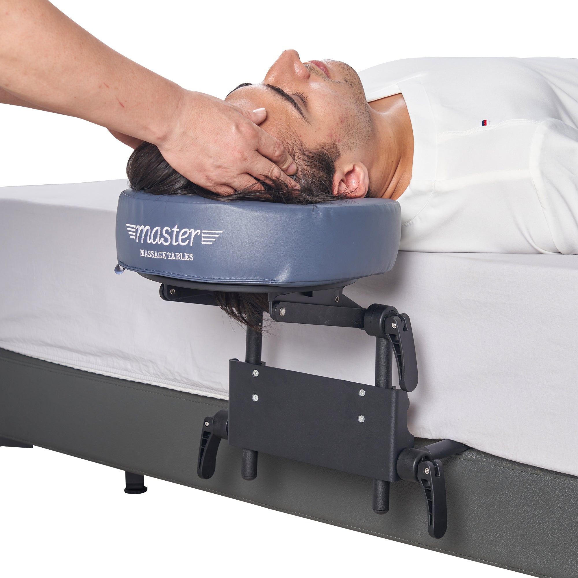 Master Massage Home Use Sleeping Mattress Top Massage Kit-Adjustable Headrest Face Pillow Cradle & Face Cushion Support Bracket, Royal Blue
