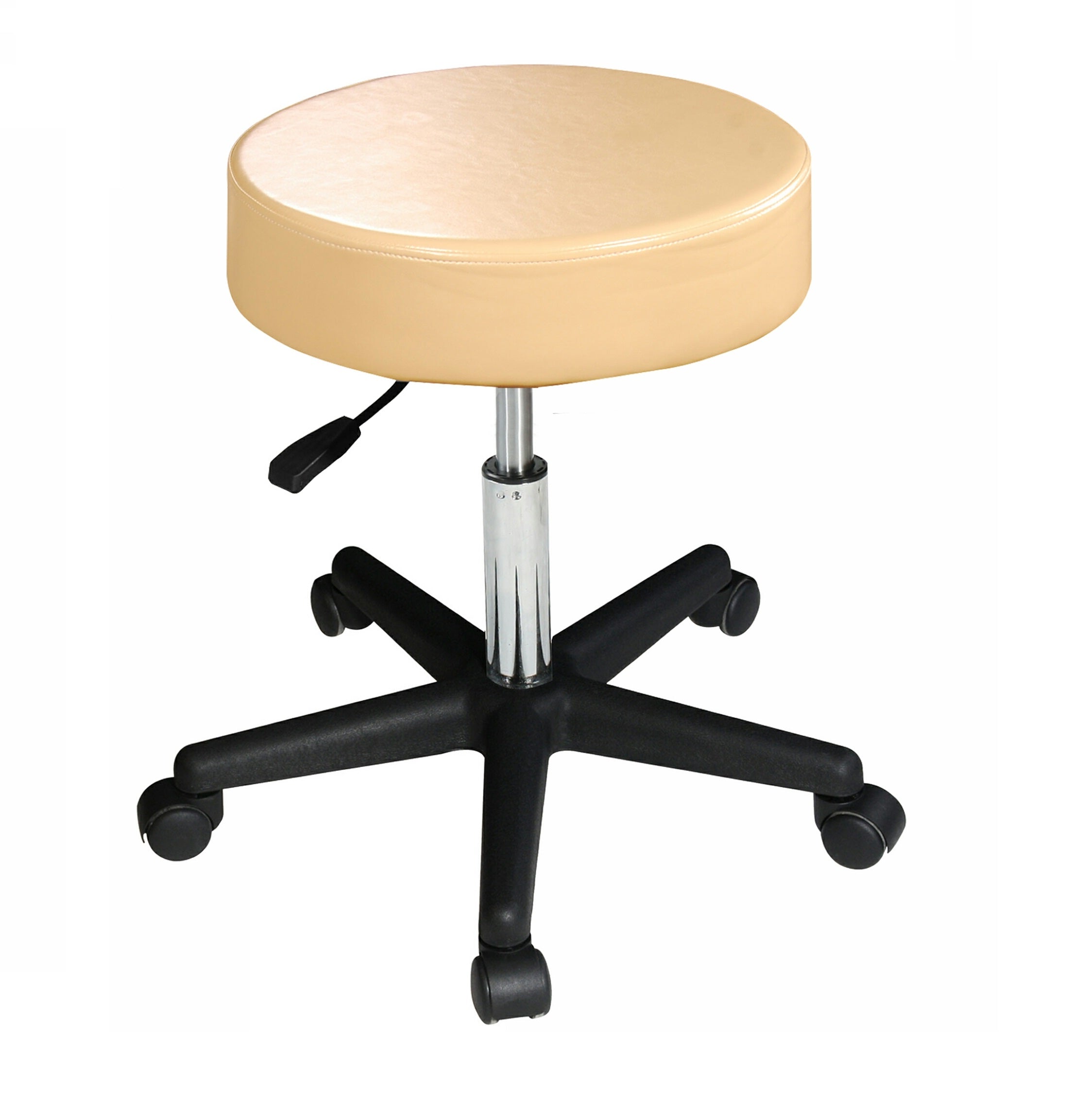 Master Massage Beauty Rolling Swivel Hydraulic Massage Stool Cream Luster Color