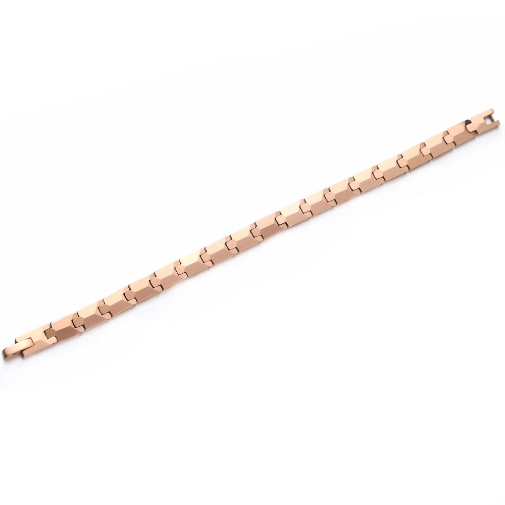 Tungsten Energy Bracelet 5-in-1. Rose Gold Color. Model BR-TNG-303