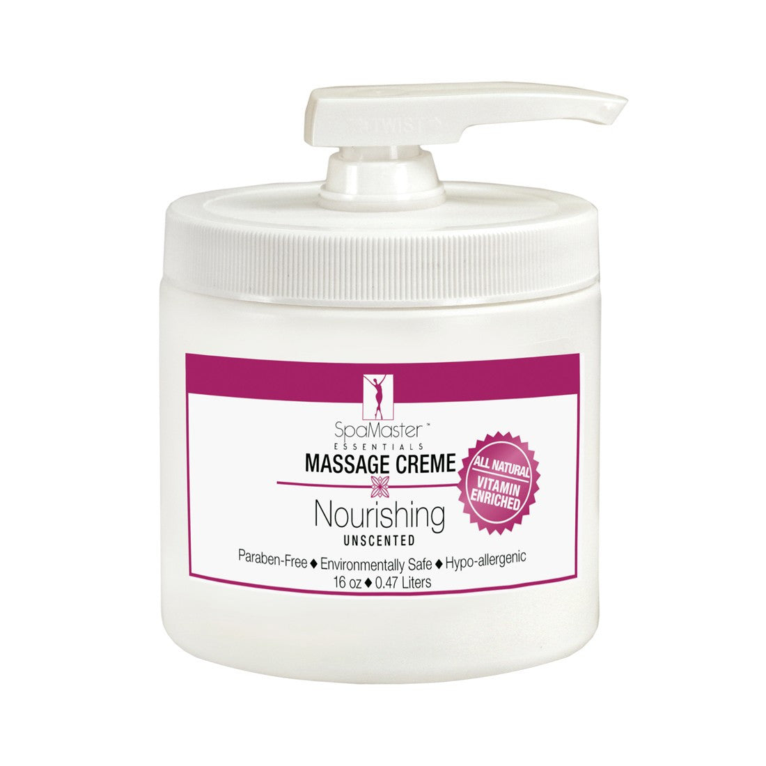 Master Massage - Organic & Unscented Nourishing Massage Cream - All Natural - Great for Your Skin!!!