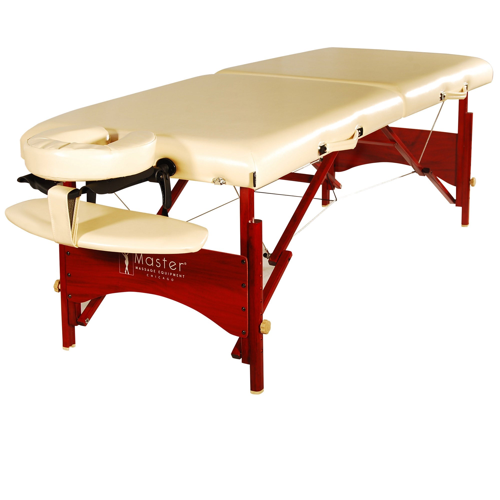 Master Massage 28" Caribbean / Vista ™ Portable Massage Table Package with Memory Foam, Regulation Size & Easy to Move Around! Cream Color