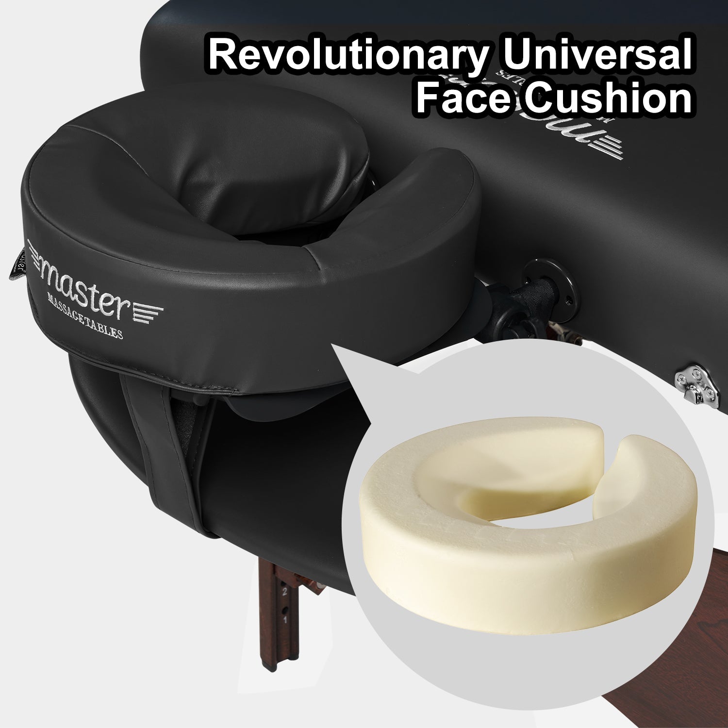 MusicMaster™ Crescent Round High Fidelity Sound Face Cushion- Bluetooth Music Headrest-Black