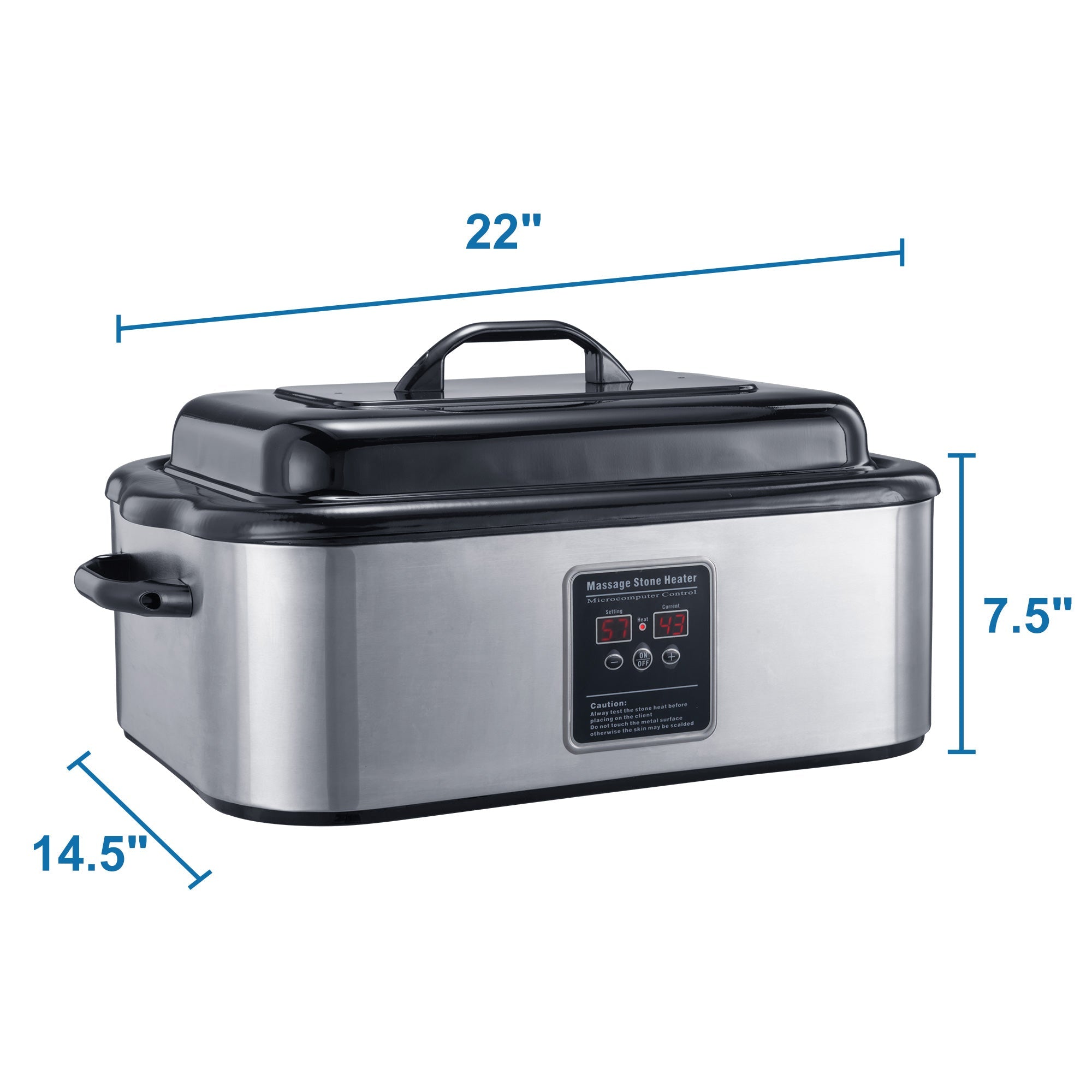 Master Massage 18 Quart LED Hot Stone Warmer with Digital Display– Stainless Steel Hot Stone Heater Portable- Massage Stone Heating Device-Massage Essentials for Massage Therapists