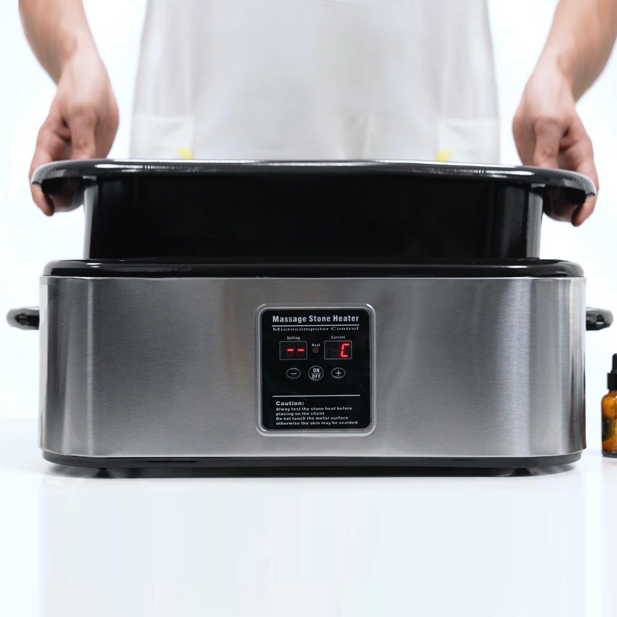Master Massage 18 Quart LED Hot Stone Warmer with Digital Display– Stainless Steel Hot Stone Heater Portable- Massage Stone Heating Device-Massage Essentials for Massage Therapists
