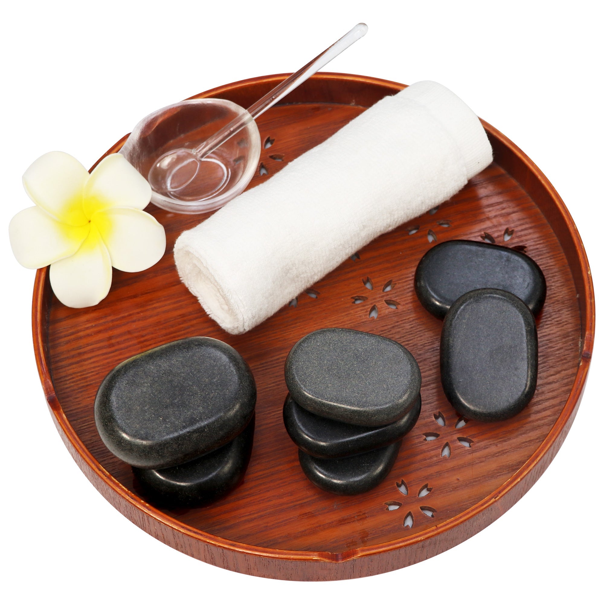 Master Massage 18 Piece Essential Hot Stone Massage Set Kit Package for Professional or Home Spa, Healing, Pain Relief-Basalt Rock
