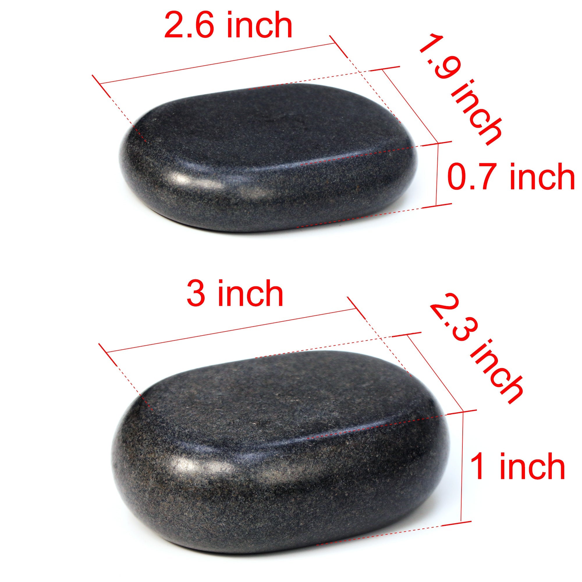 Master Massage 18 Piece Essential Hot Stone Massage Set Kit Package for Professional or Home Spa, Healing, Pain Relief-Basalt Rock