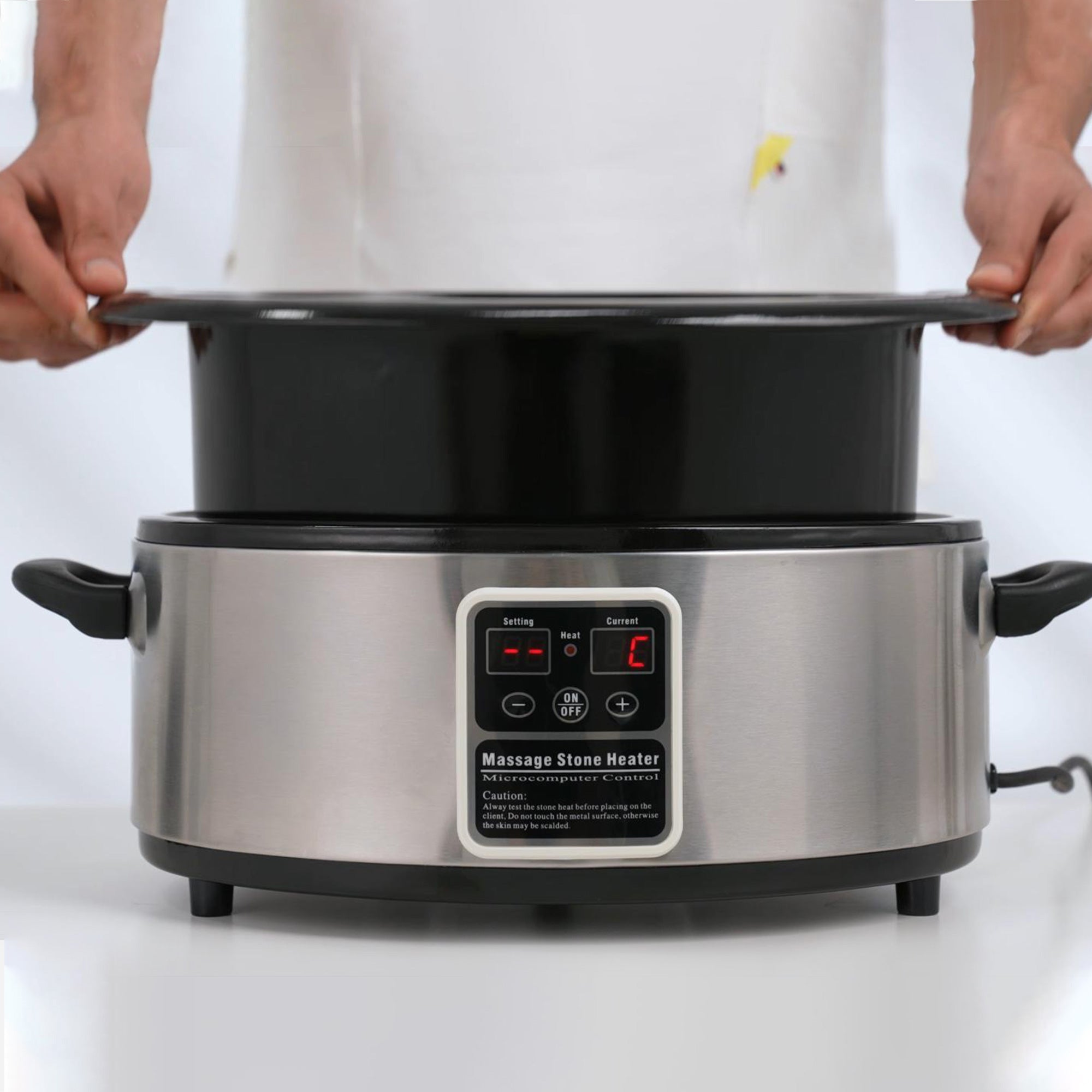 Master Massage 6 Quart LED Hot Stone Warmer with Digital Display– Stainless Steel Hot Stone Heater Portable- Massage Stone Heating Device-Massage Essentials for Massage Therapists