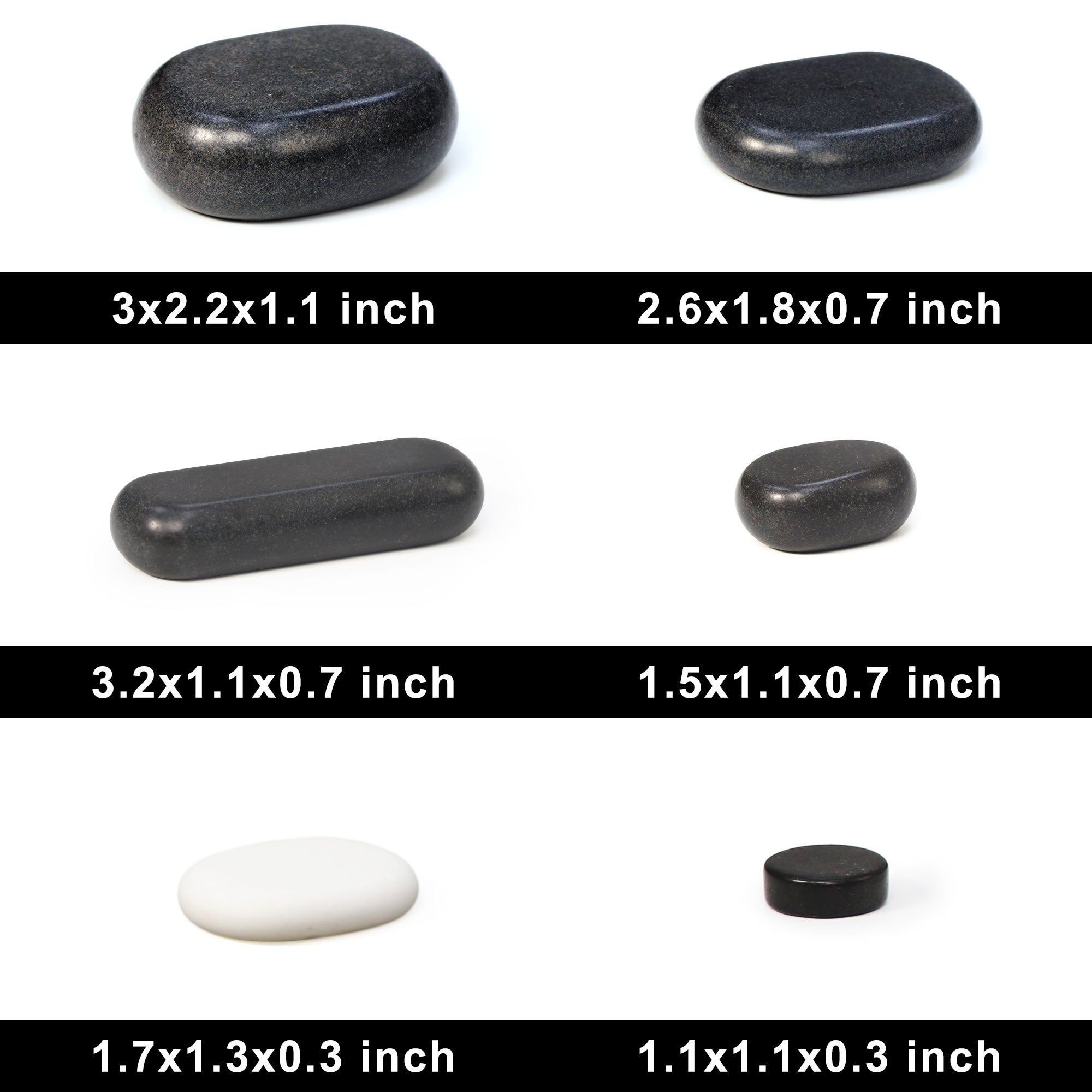 Master Massage 40 Piece Deluxe Hot Stone Massage Stone Set Kit Package for a Full Body Massage with Black Lava Volcano Basalt Rock