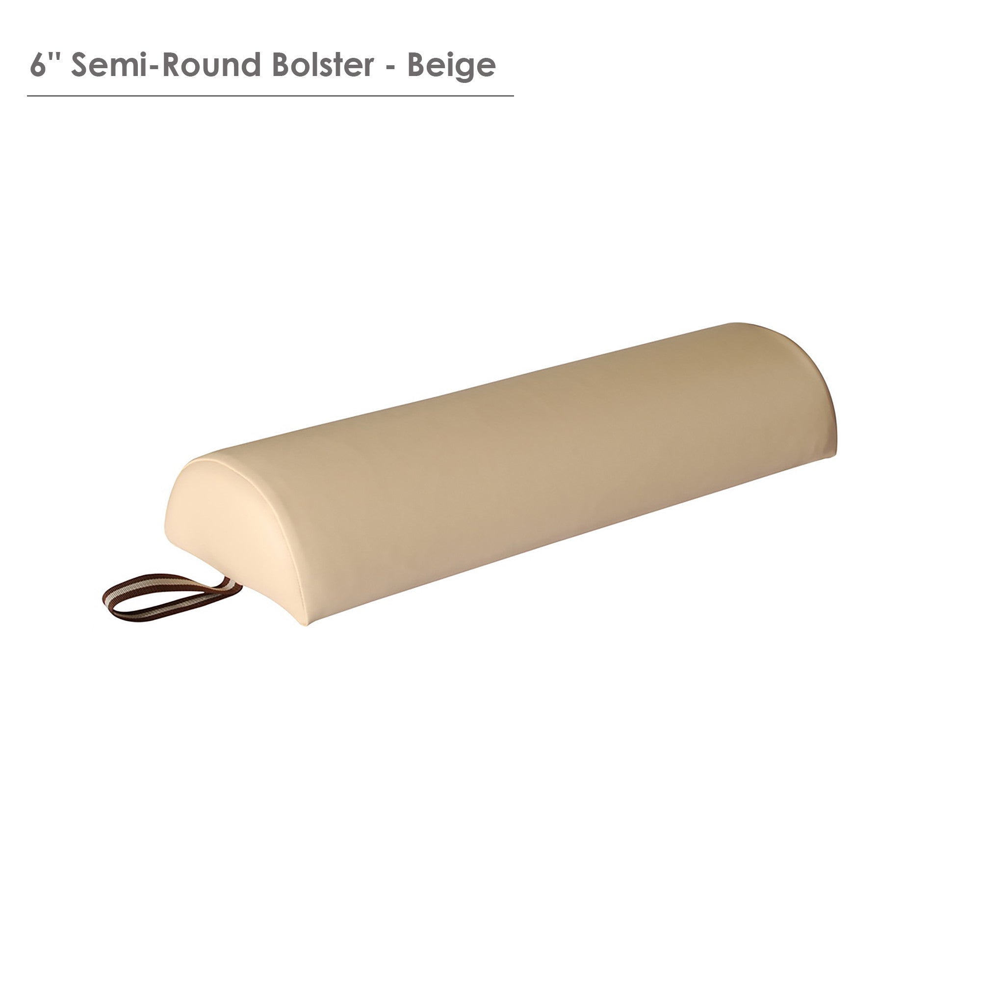 Master Massage Large 6" Semi-Round Bolster - Burgundy