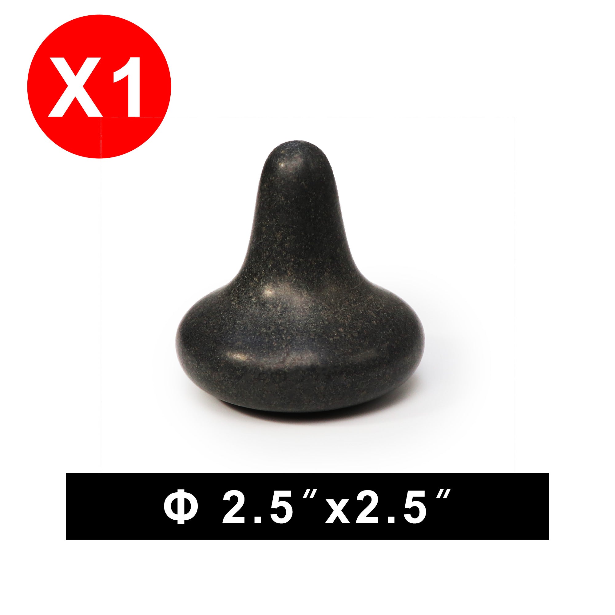 Master Massage Mushroom Shape Balsalt Hot Massage Stone Trigger Presser Point 1 Piece(Φ2.5” x 2.5”)