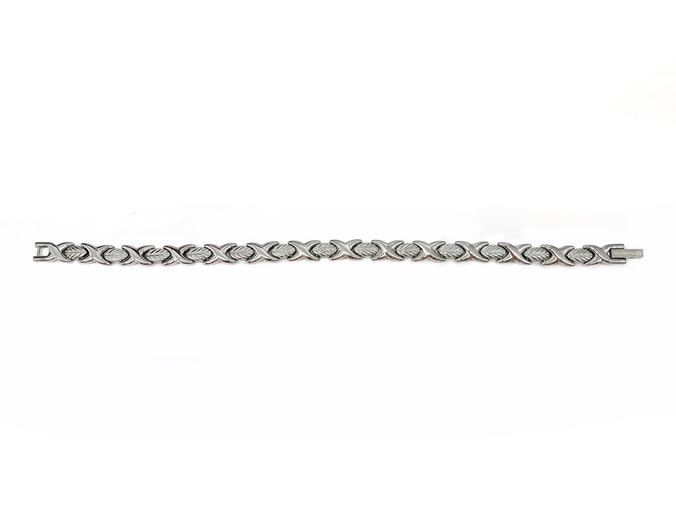 Stainless Steel Energy Bracelet 4-in-1. Silver color. Model BR-S-273