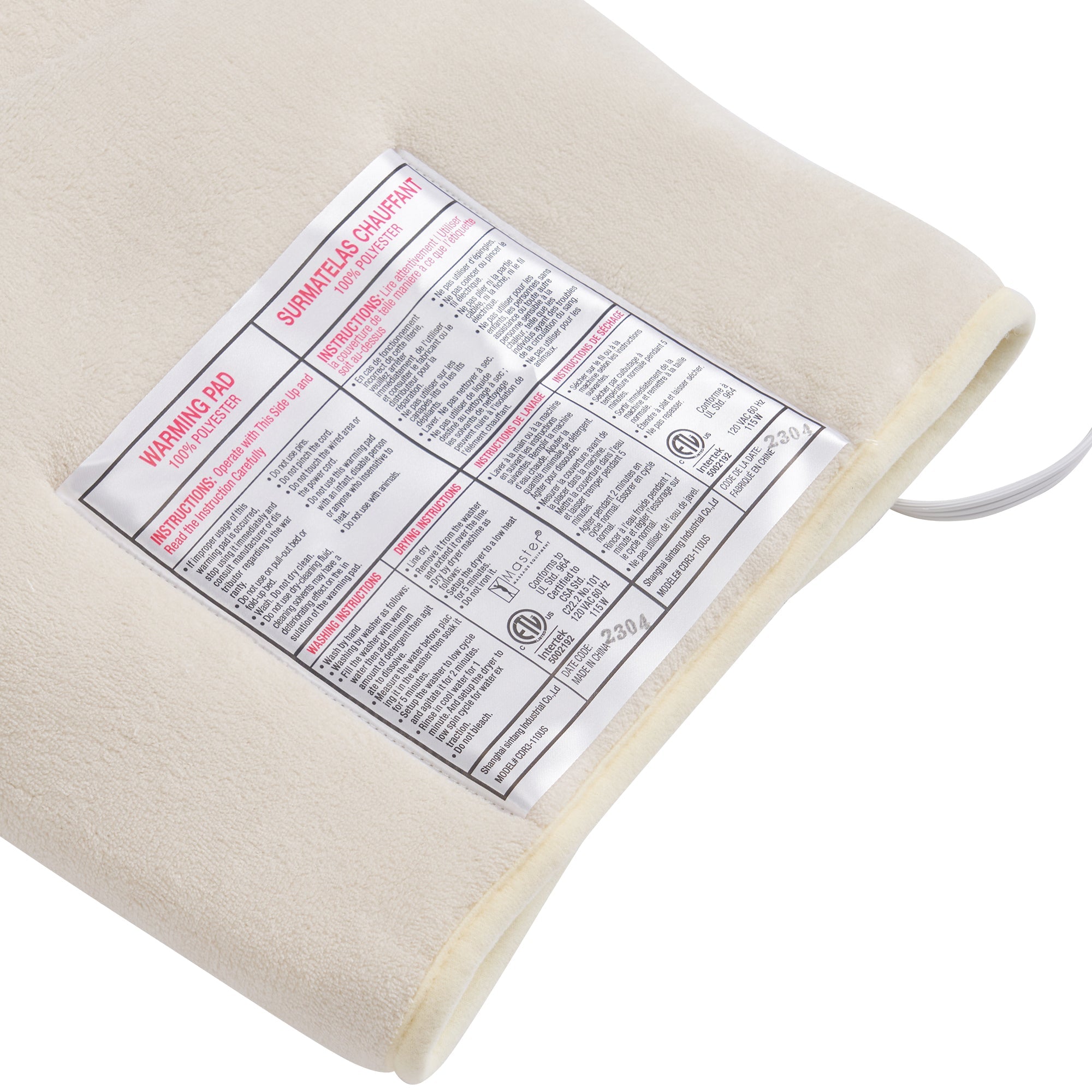 Master Massage ETL Certified Massage Table Warmer, Sherpa Velvet Fleece Heating Pad & Heating Blanket-Warmer Pads- Warming Heat Pad for Spa Massage & Beauty Bed