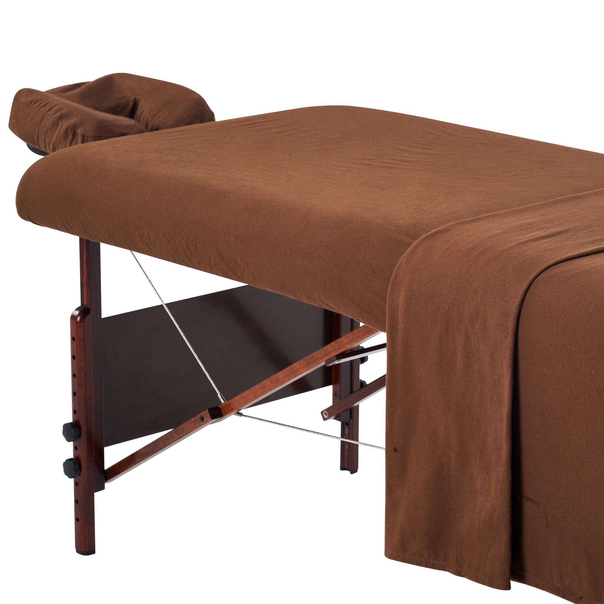 Master Massage Cotton Flannel Sheets Set (3 Piece Set) Massage Table Cover Set, Beauty Salon SPA Bed Replacement Cover, Includes Table Cover, Face Cushion Cover, Table Sheet (Purple)