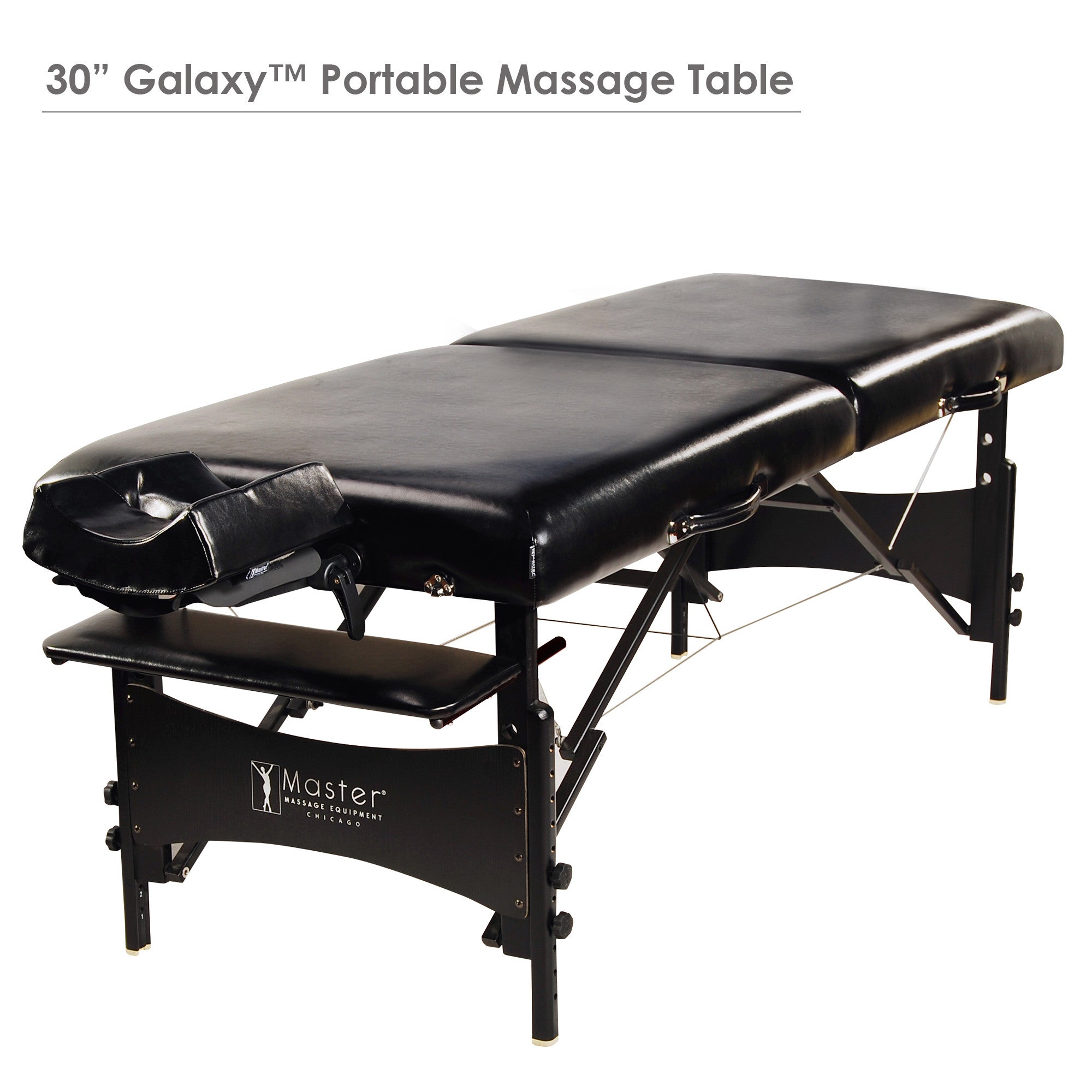Master Massage 30" GALAXY™ Portable Massage Table Package with THERMA-TOP® - Built-In Adjustable Heating System, Black Color
