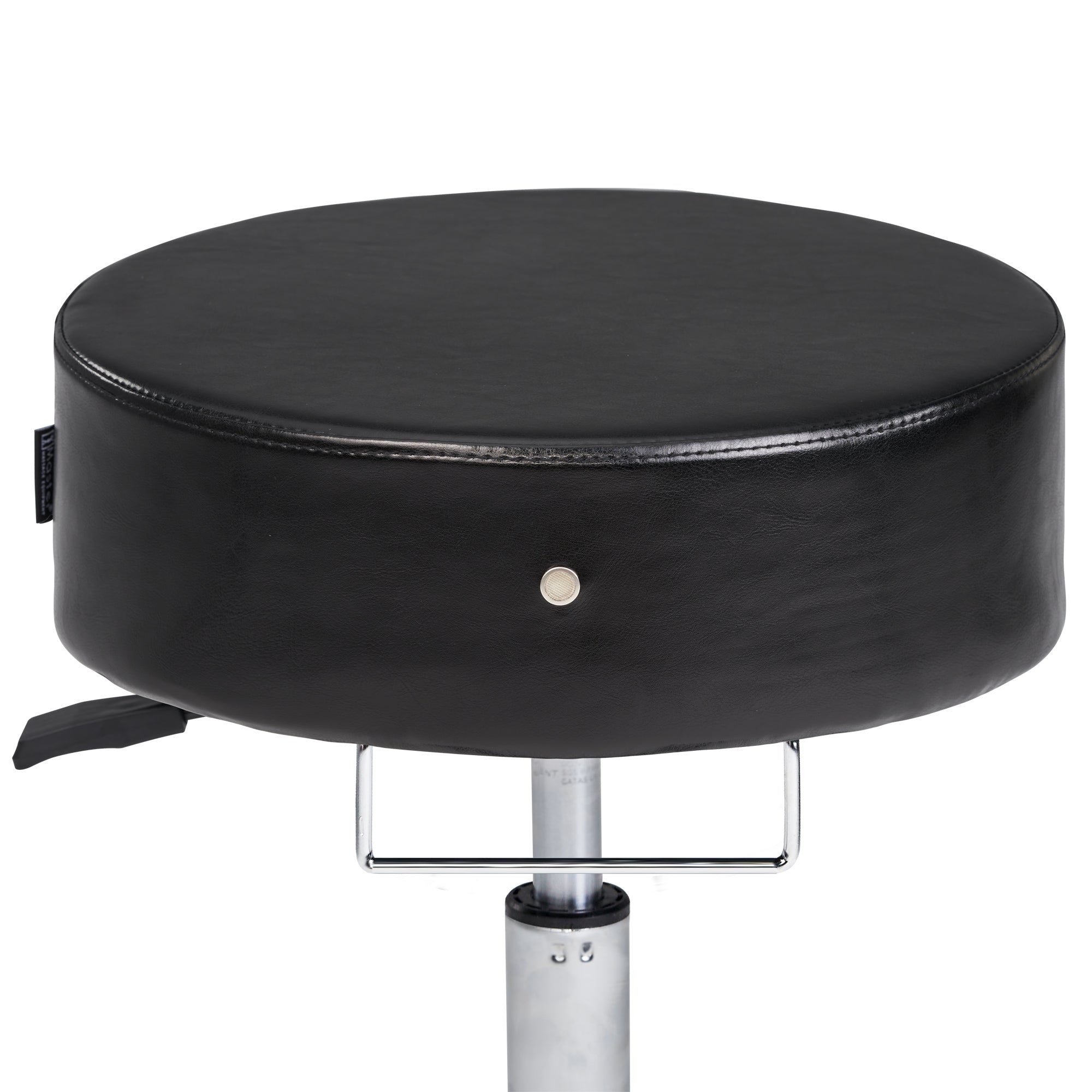Master Massage Glider Ergonomic Round Swivel Adjustable Rolling Hydraulic Stool Barber Dental Chair for Therapist, Clinic, Tattoo, Spas, Facial, Beauty, Lash, Salons, Home, Studio, Workshop, Office Use.-Black