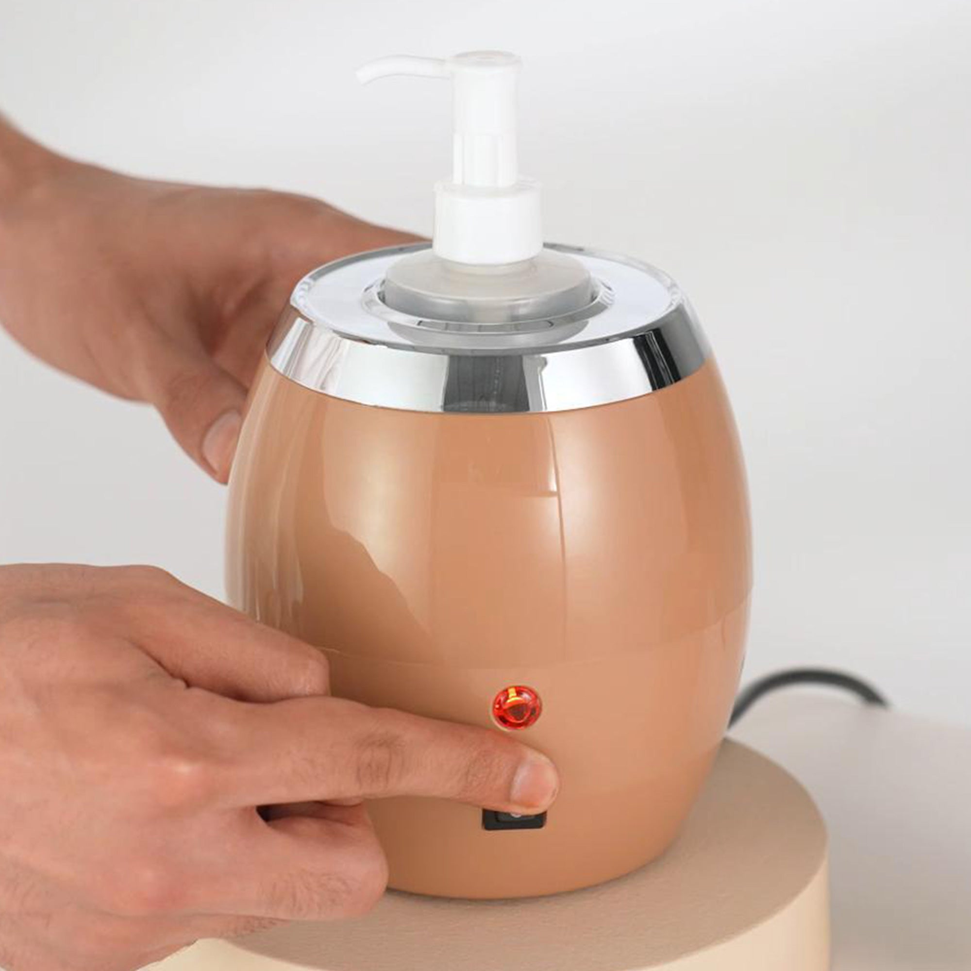 Master Massage Golden Touch Single Bottle Massage Oil Warmer-Professional Massage Lotion Heater with Empty Bottle- Original Design Massage Cream Heating Device-One Dispenser Bottle Heating Furnace