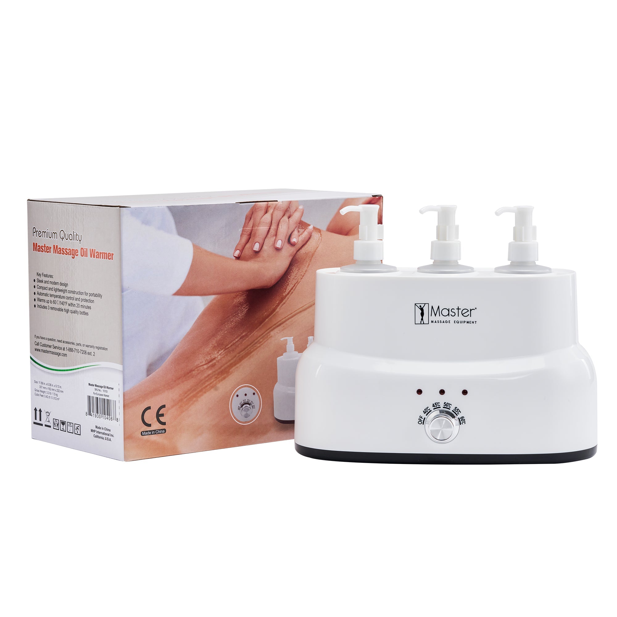 Master Massage Three Bottle Massage Oil Warmer