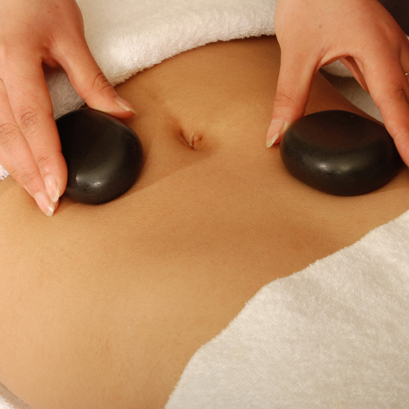 Master Massage Large Flat Ovular Basalt Hot  Stone Massage 8 piece Pack 3" x 2.2" x 1.1" Rock