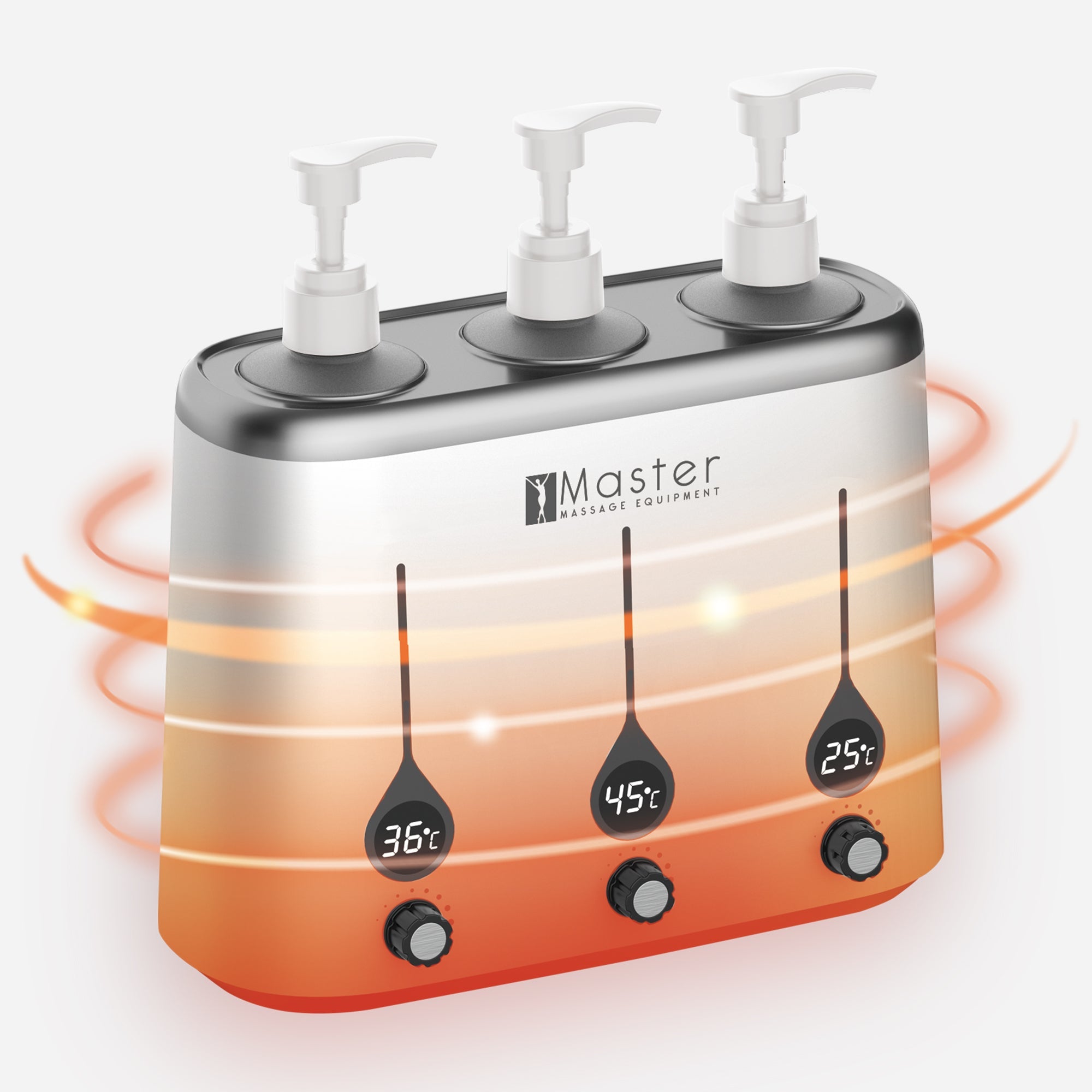 Master Three Bottle Massage Oil Warmer Lotion Warmer Dispenser Heated for Body Cream Heating Device for Massage Therapy & Personal Use- Quick Oil & Lotion Warmer Heats up