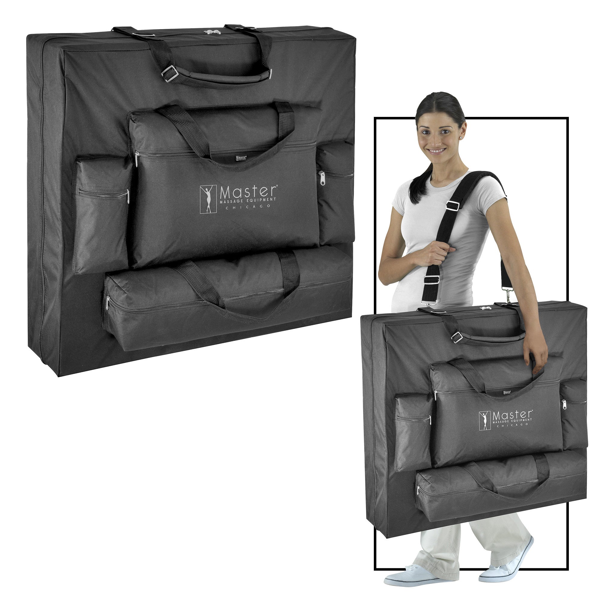 Master Massage 30" Montour Memory Foam Portable Massage Table Package with Ambient Light System