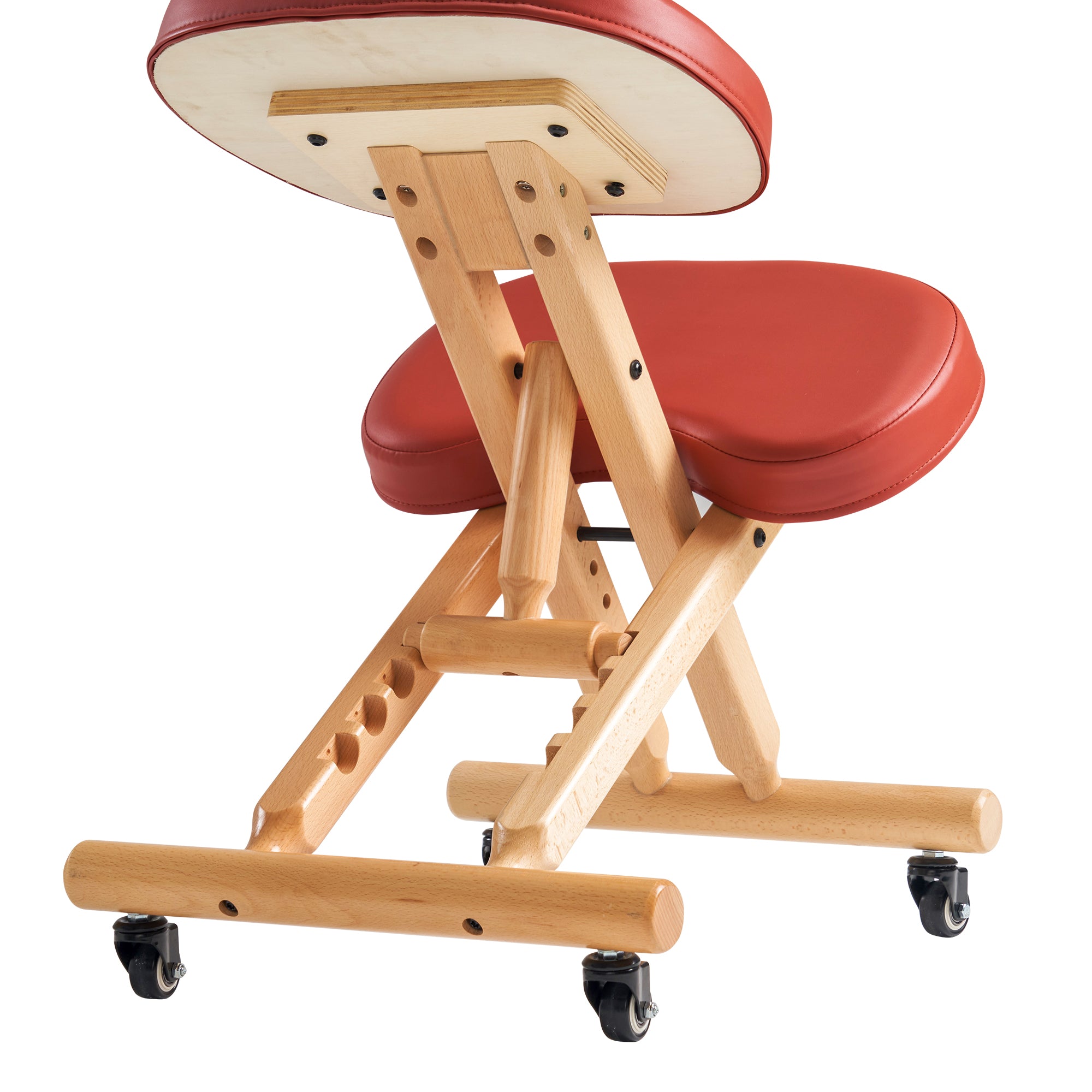 Master Massage Ergonomic Wooden Foldable Kneeling Chair for Office –Wood Folding Posture Chair for Home-Posture Correction Stool-Improve Your Posture