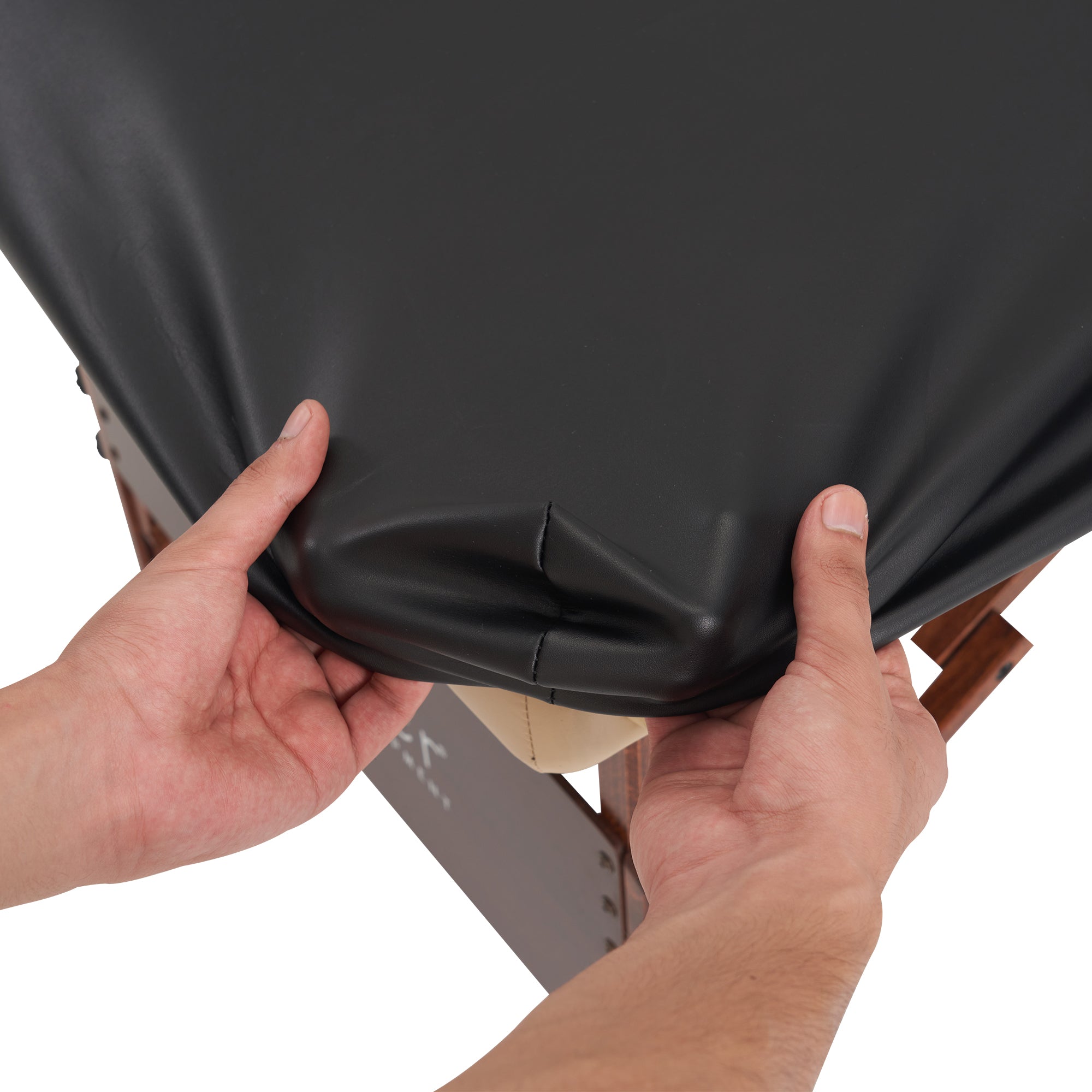 Master Massage Universal Fabric Fitted PU Vinyl Leather Ultra-Durable Protection Cover Sheet for Massage Tables, Black