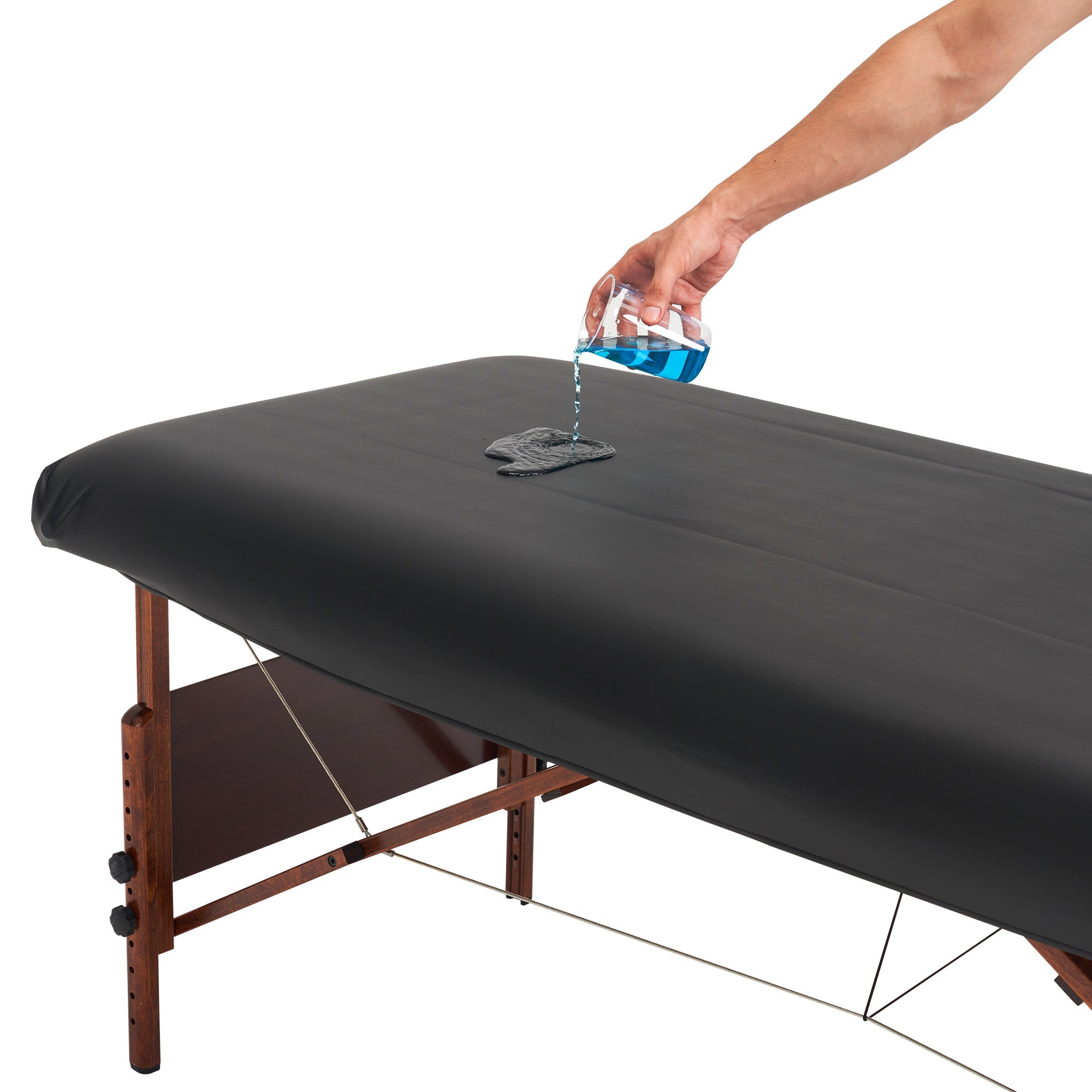 Master Massage Universal Fabric Fitted PU Vinyl Leather Ultra-Durable Protection Cover Sheet for Massage Tables, Royal Blue