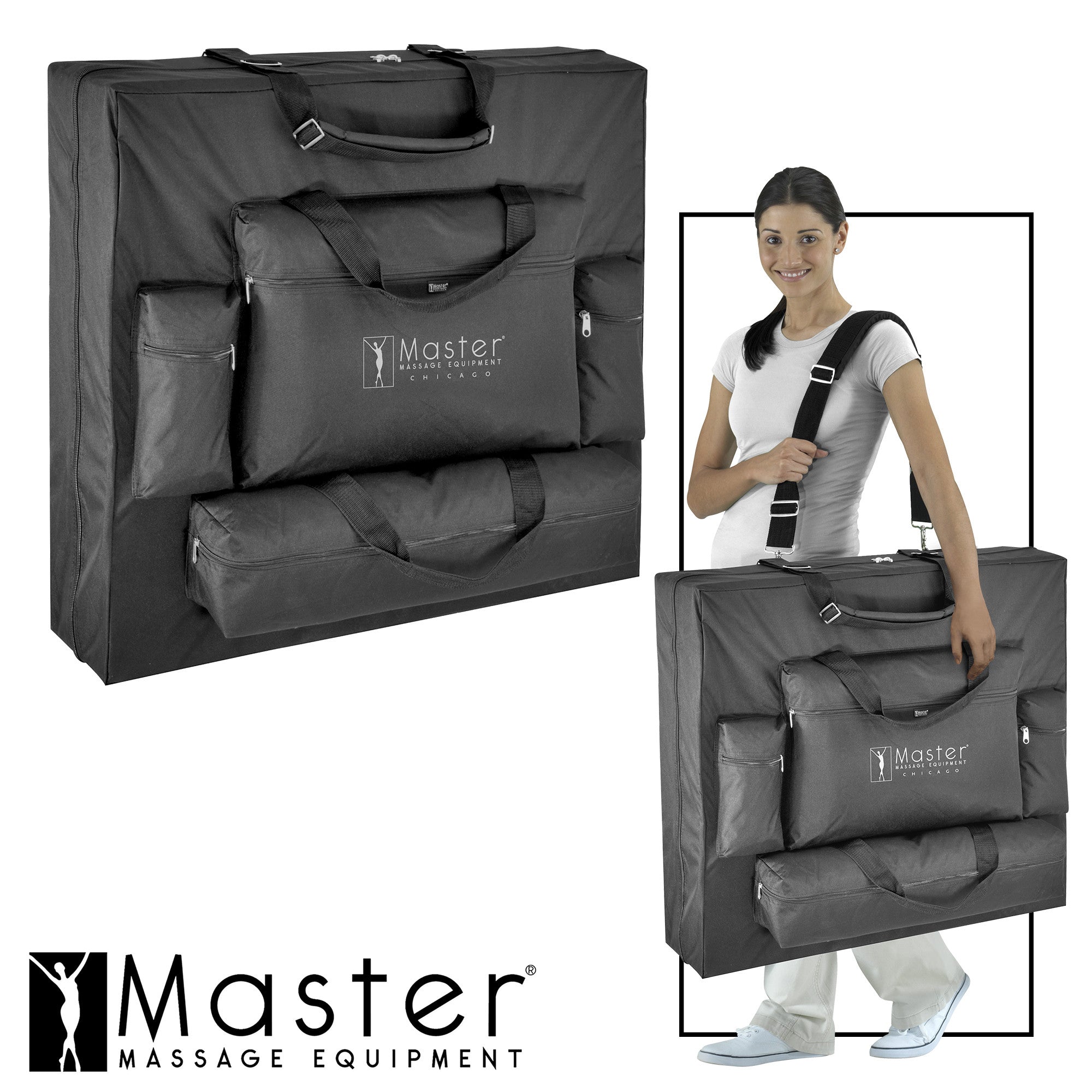 Master Massage 30" ROMA™ Portable Massage Table Package with THERMA-TOP® - Built-In Adjustable Heating System for Extreme Comfort! (Black)