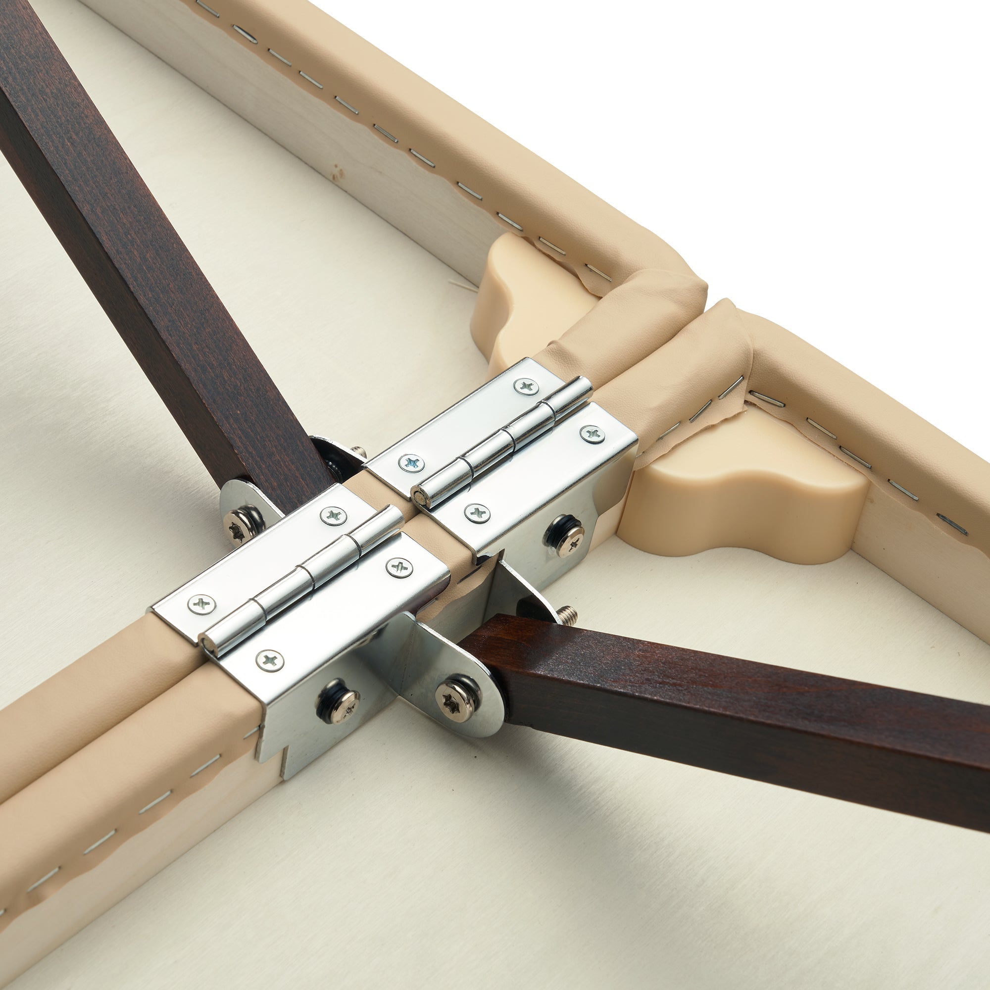 Master Massage 28" Argo Portable Massage Table Package in Cream Upholstery with Walnut Legs