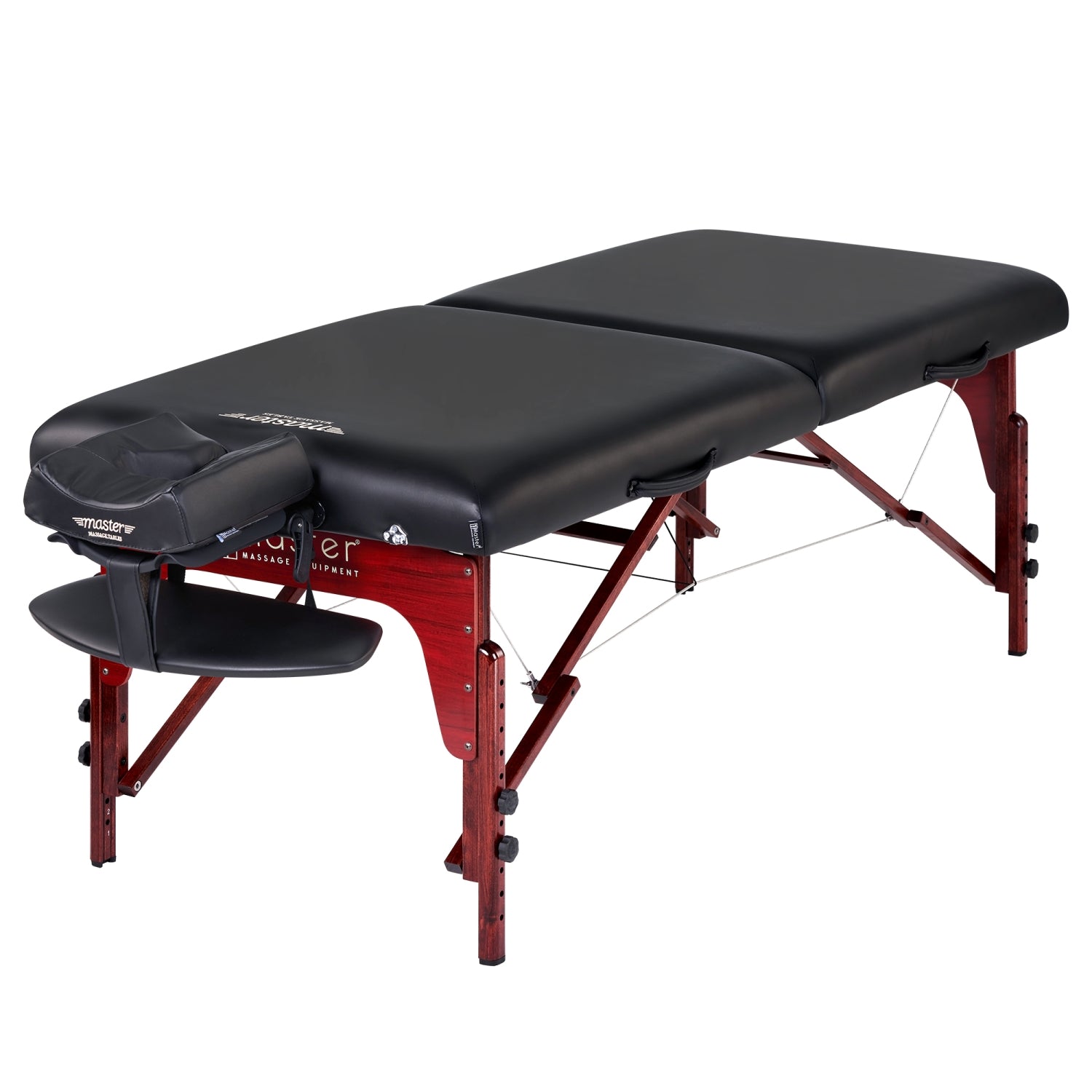 Master Massage 31" MONTCLAIR™ Portable Massage Table Package with Therma-Top® - Adjustable Heating System, Shiatsu Cables, & Reiki Panels! (Black)