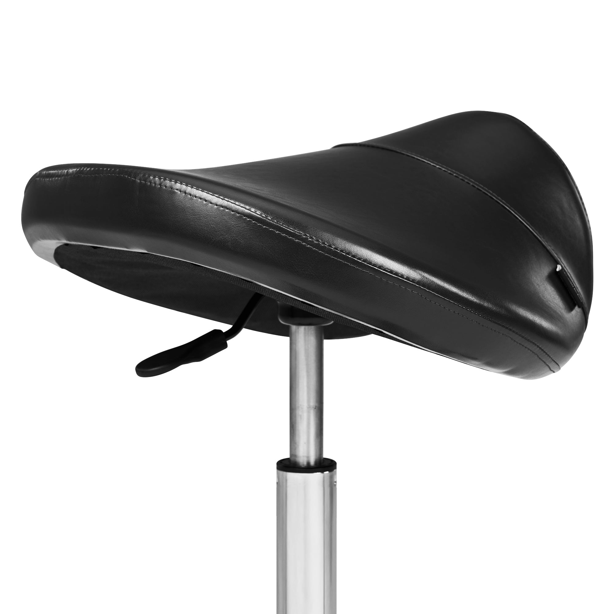 Master Massage Ergonomic Swivel Saddle Stool, Posture Chair with a Durable Pneumatic Hydraulic Lift (Sleek Black Color)