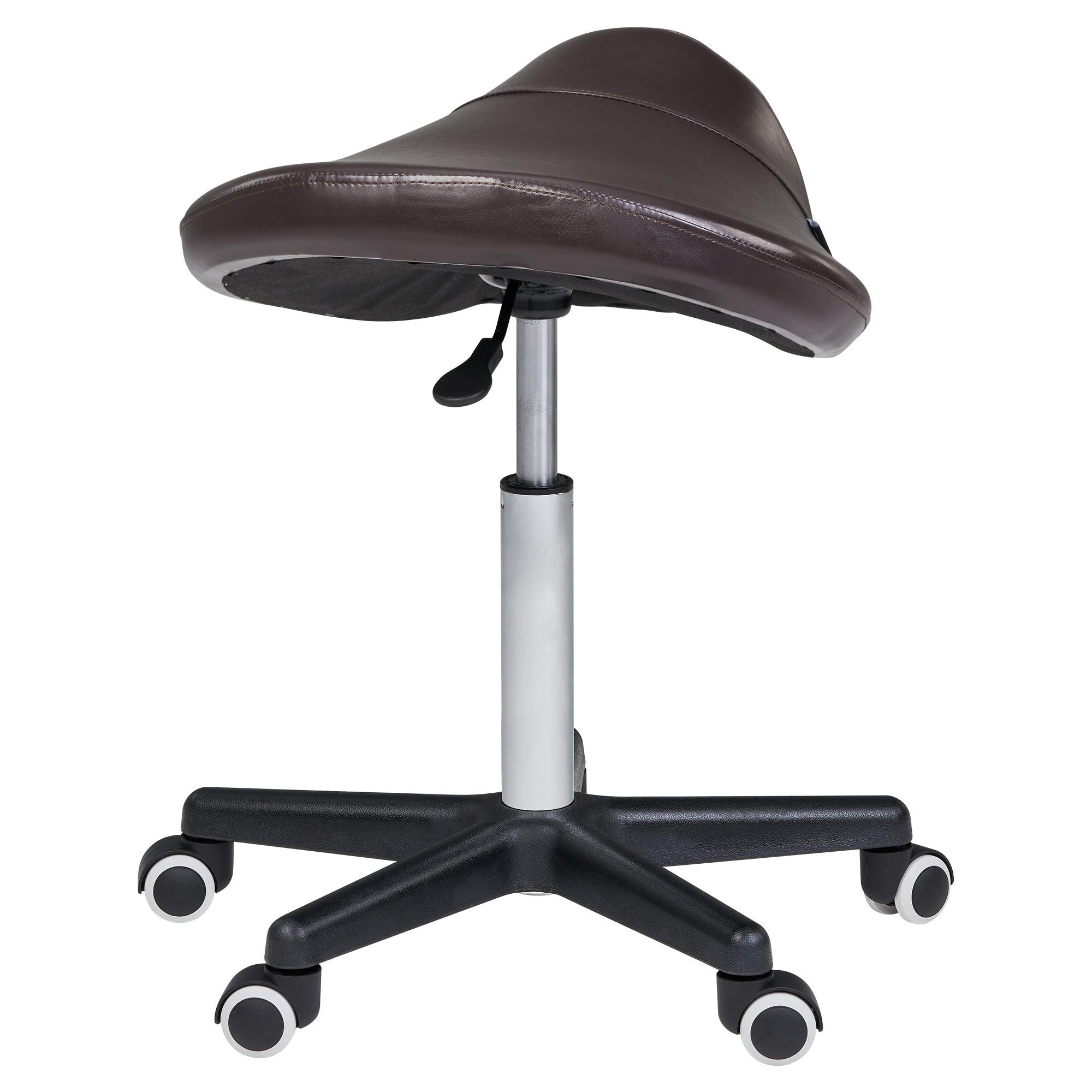 Master Massage Ergonomic Swivel Saddle Stool, Posture Chair with a Durable Pneumatic Hydraulic Lift (Rich Coffee Color)