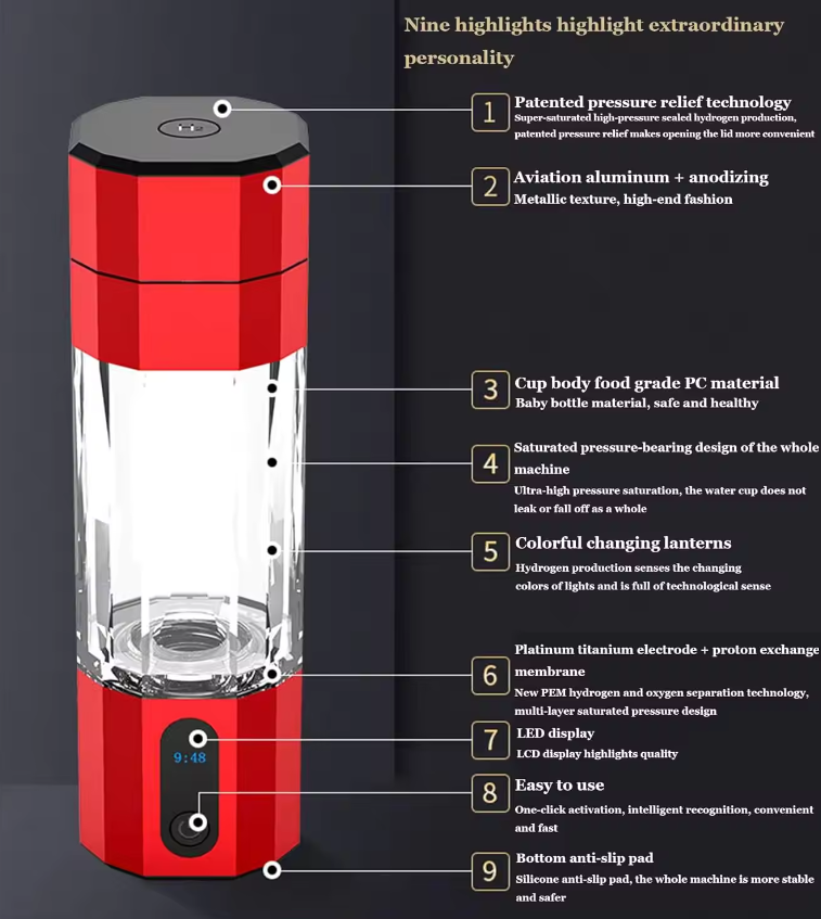 Airvida Hydrogen Producing Water Bottle