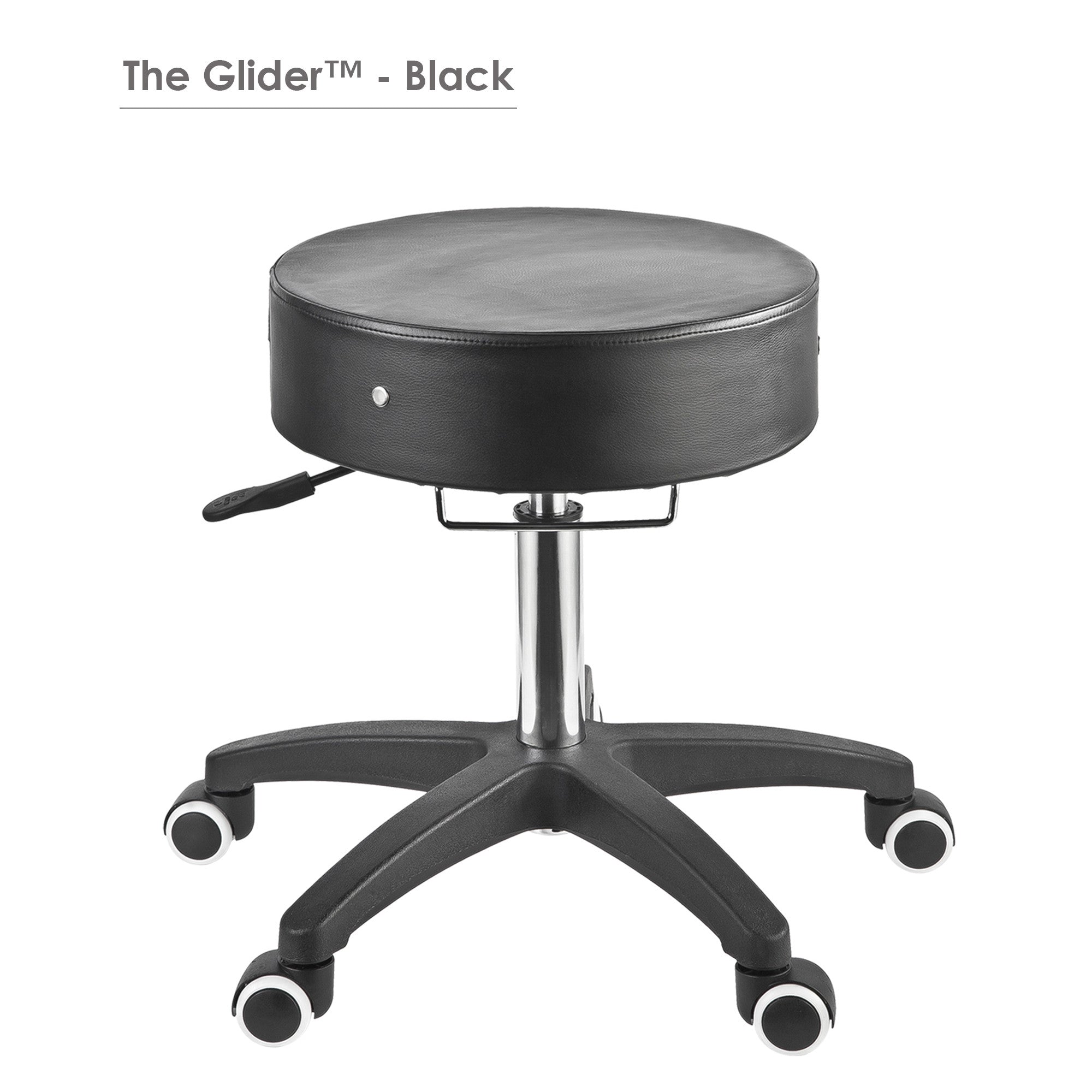 Master Massage Glider Ergonomic Round Swivel Adjustable Rolling Hydraulic Stool Barber Dental Chair for Therapist, Clinic, Tattoo, Spas, Facial, Beauty, Lash, Salons, Home, Studio, Workshop, Office Use. Royal Blue