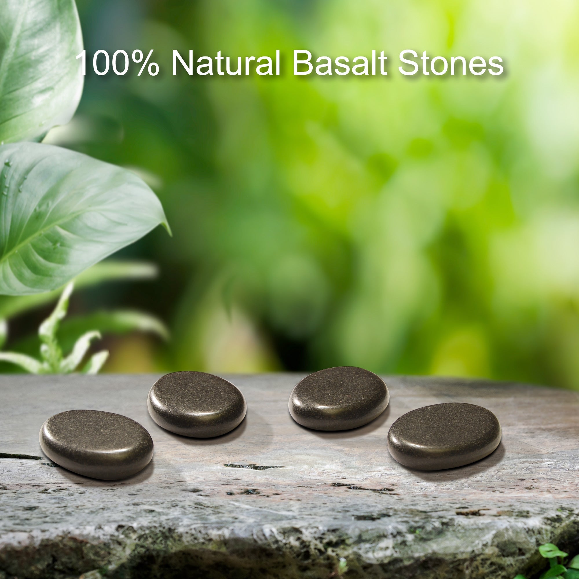 Master Massage Basalt Hot Stone Toe Set 8 Piece Pack (1.5 ” x 1” X0.3")