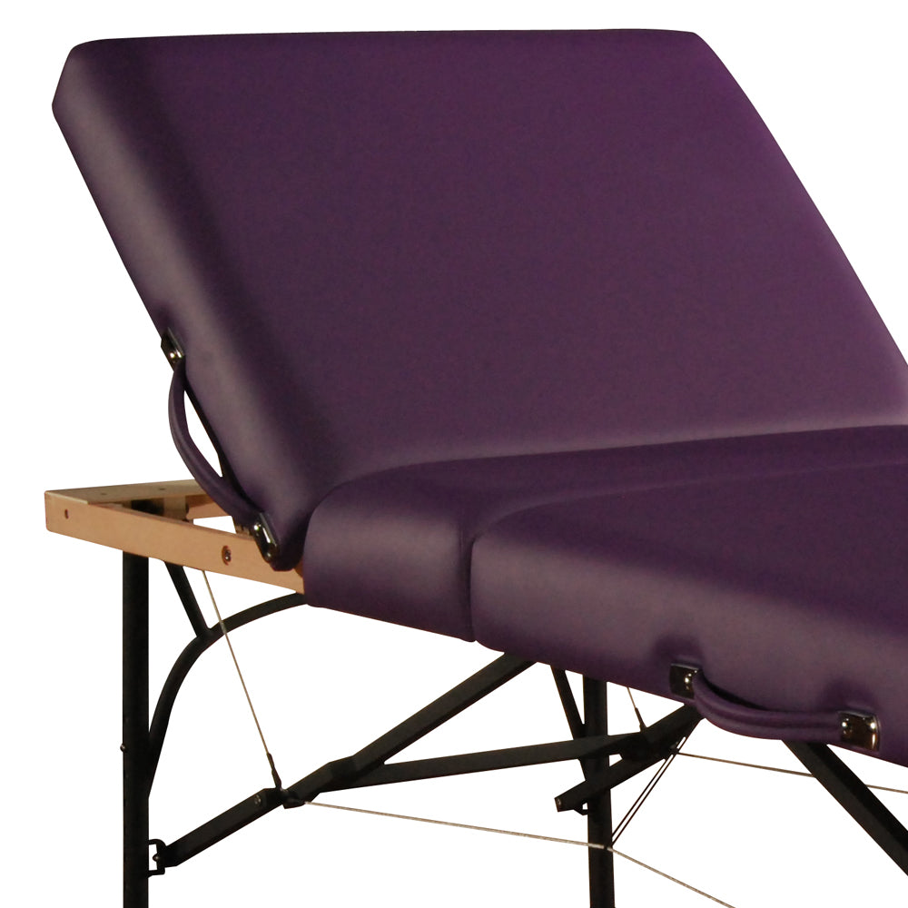 Master Massage 29" Violet Tilt Salon Portable Aluminum Massage Table Package 3 Section Liftback Tilting Backrest Purple