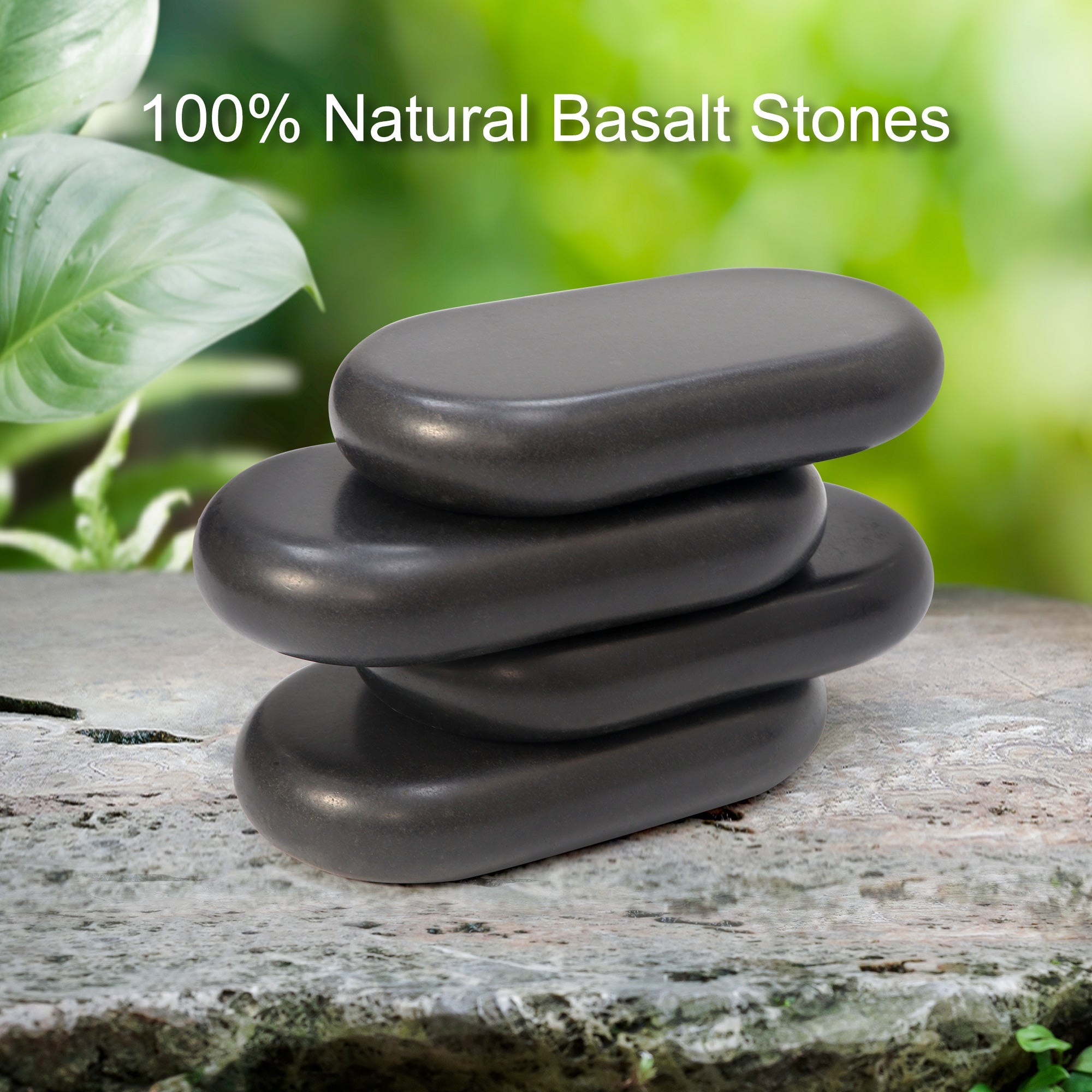 Master Massage XX Extra Large Flat Ovular Basalt Hot Massage Stone 4 piece Pack 6" X 3.4" X 1.1" Rock