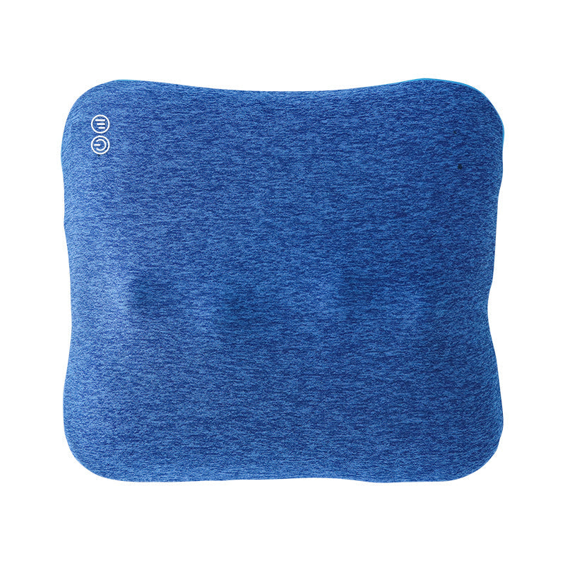 Master Bravo Shiatsu 4D Kneading Deep Tissue Massage Throw Pillow Blue