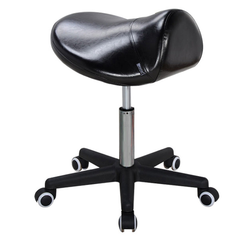Master Massage Ergonomic Swivel Saddle Stool, Posture Chair with a Durable Pneumatic Hydraulic Lift (Sleek Black Color)