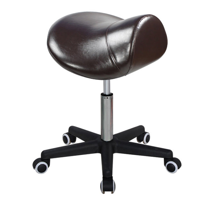 Master Massage Ergonomic Swivel Saddle Stool, Posture Chair with a Durable Pneumatic Hydraulic Lift (Rich Coffee Color)
