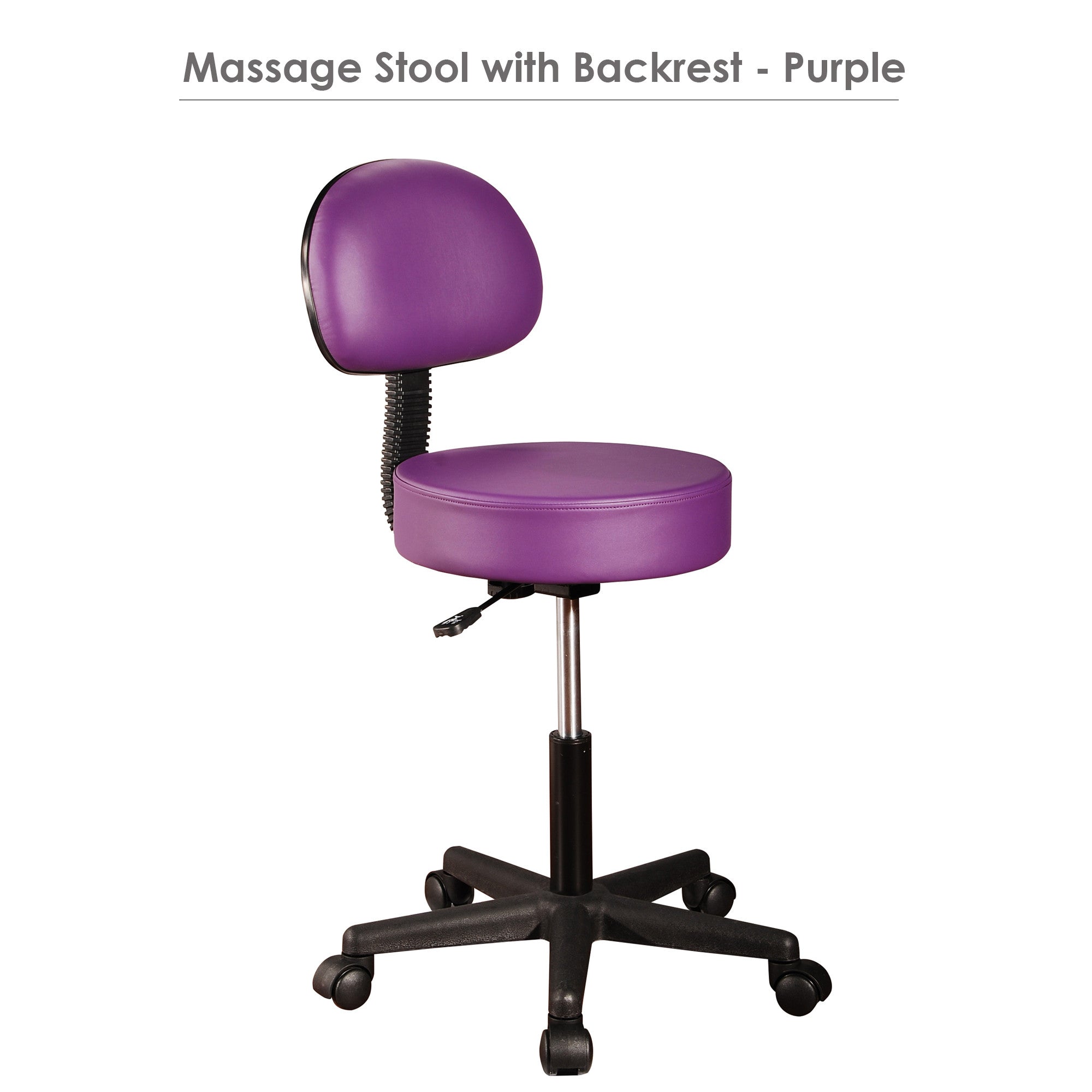 Master Massage Pneumatic Rolling Massage Stool with Backrest, Royal blue