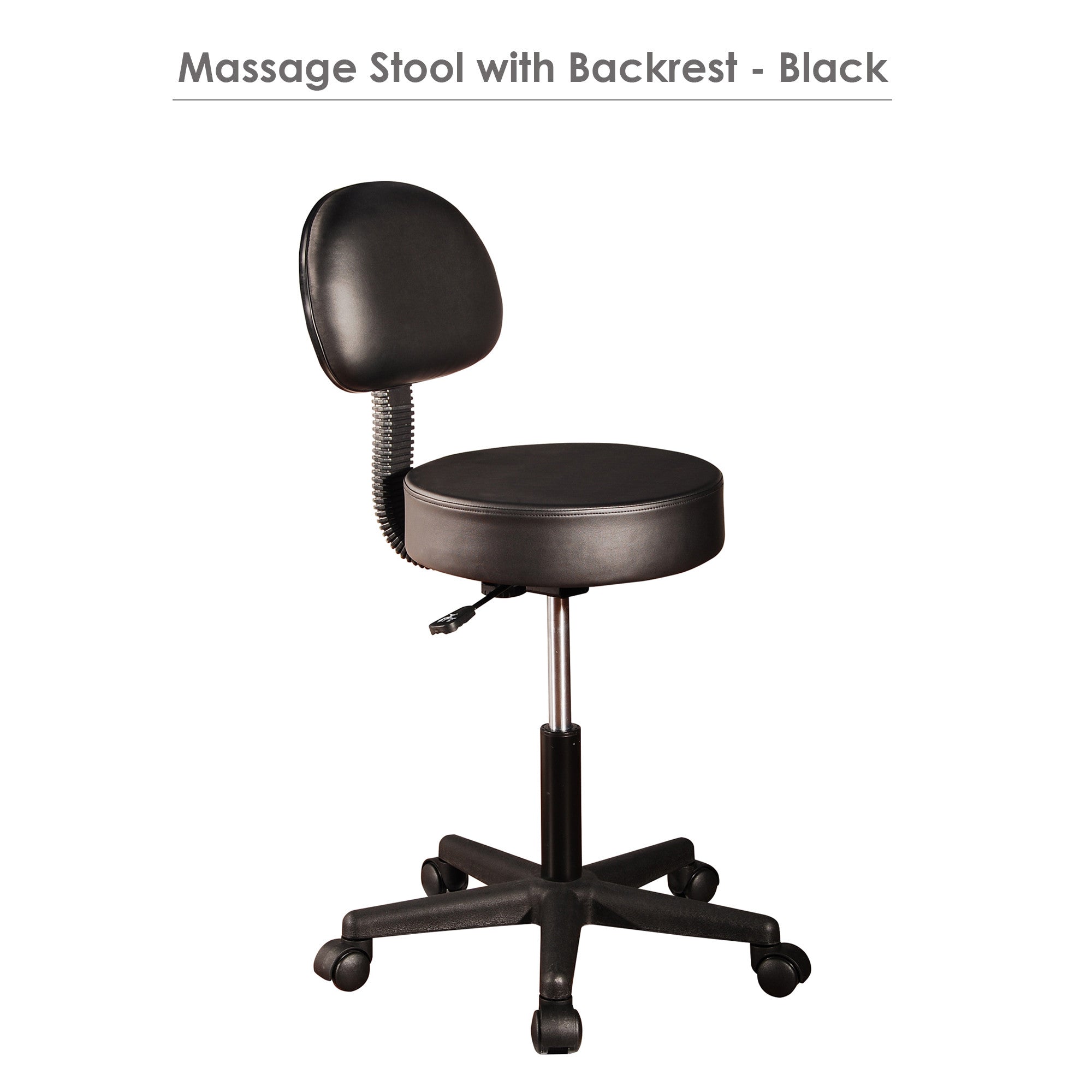 Master Massage Pneumatic Rolling Massage Stool with Backrest, Royal blue